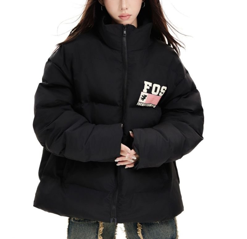 画像9: FOS logo down jacket cotton-padded jacketsdown  jacket ユニセックス 男女兼用FOSダウンコートジャケット ブルゾン  (9)