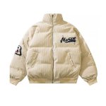 画像5: SALE セール MOMENT logo cordoy down jacket cotton-padded jacketsdown  jacket　ユニセックス 男女兼用MOMENTロゴ コーディロイダウンコートジャケット ブルゾン　 (5)