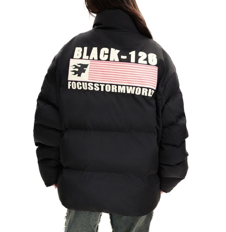 画像10: FOS logo down jacket cotton-padded jacketsdown  jacket ユニセックス 男女兼用FOSダウンコートジャケット ブルゾン  (10)