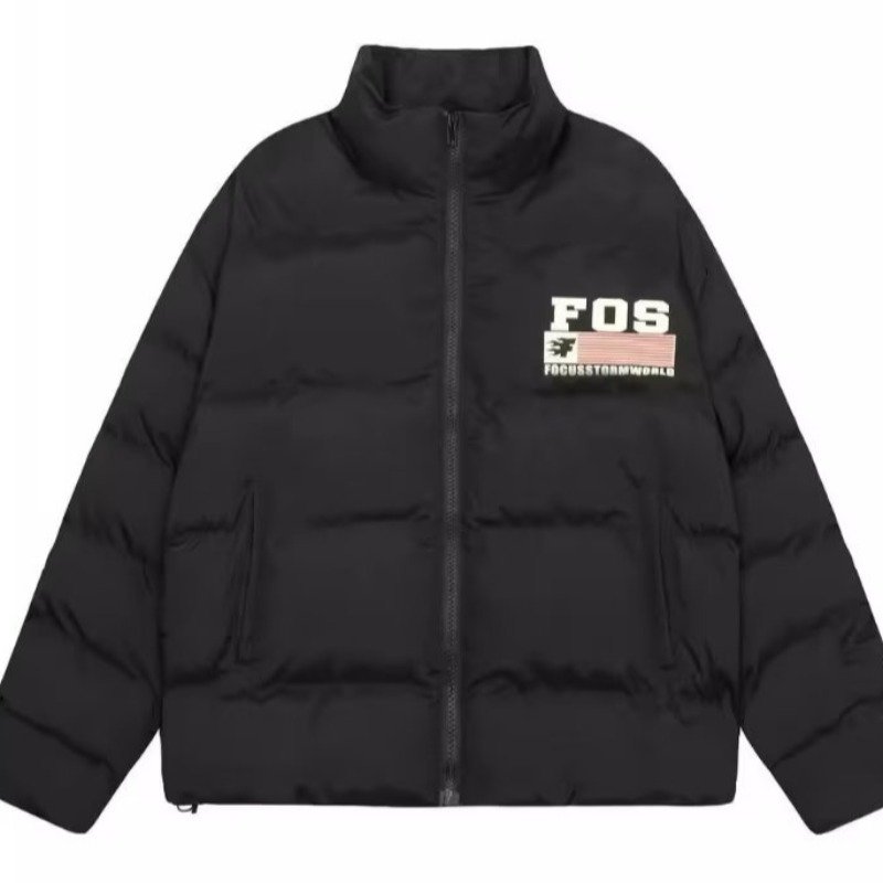 画像6: FOS logo down jacket cotton-padded jacketsdown  jacket ユニセックス 男女兼用FOSダウンコートジャケット ブルゾン  (6)