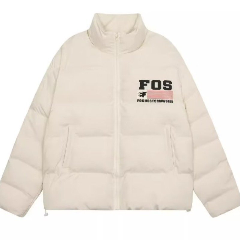 画像5: FOS logo down jacket cotton-padded jacketsdown  jacket ユニセックス 男女兼用FOSダウンコートジャケット ブルゾン  (5)