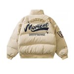 画像3: SALE セール MOMENT logo cordoy down jacket cotton-padded jacketsdown  jacket　ユニセックス 男女兼用MOMENTロゴ コーディロイダウンコートジャケット ブルゾン　 (3)