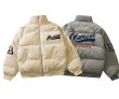 画像1: MOMENT logo cordoy down jacket cotton-padded jacketsdown  jacket　ユニセックス 男女兼用MOMENTロゴ コーディロイダウンコートジャケット ブルゾン　 (1)