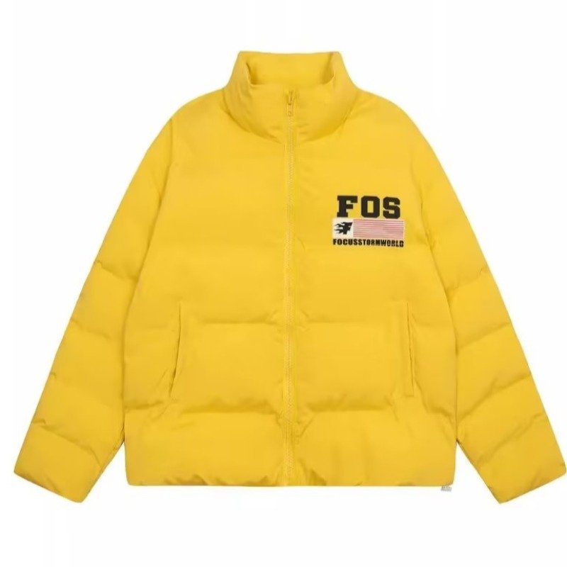 画像7: FOS logo down jacket cotton-padded jacketsdown  jacket ユニセックス 男女兼用FOSダウンコートジャケット ブルゾン  (7)