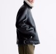 画像7: men's fashionable lapel shearling leather  sherpa jacket 　ユニセックス 男女兼用ムートンレザージャケットラペル ブルゾン　 (7)