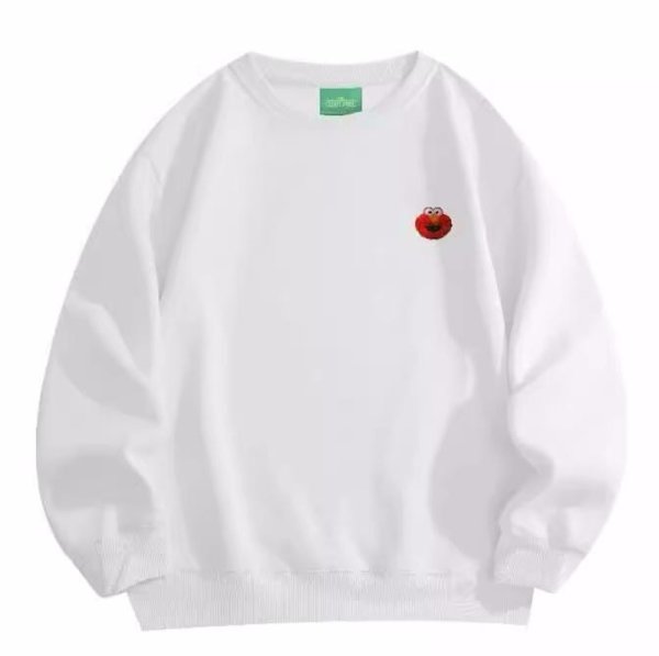 画像1: SESAME STREET One point  round neck sweat shirt ユニセックス 男女兼用 セサミーストリートワンポイントプリント スウェット トレーナー (1)