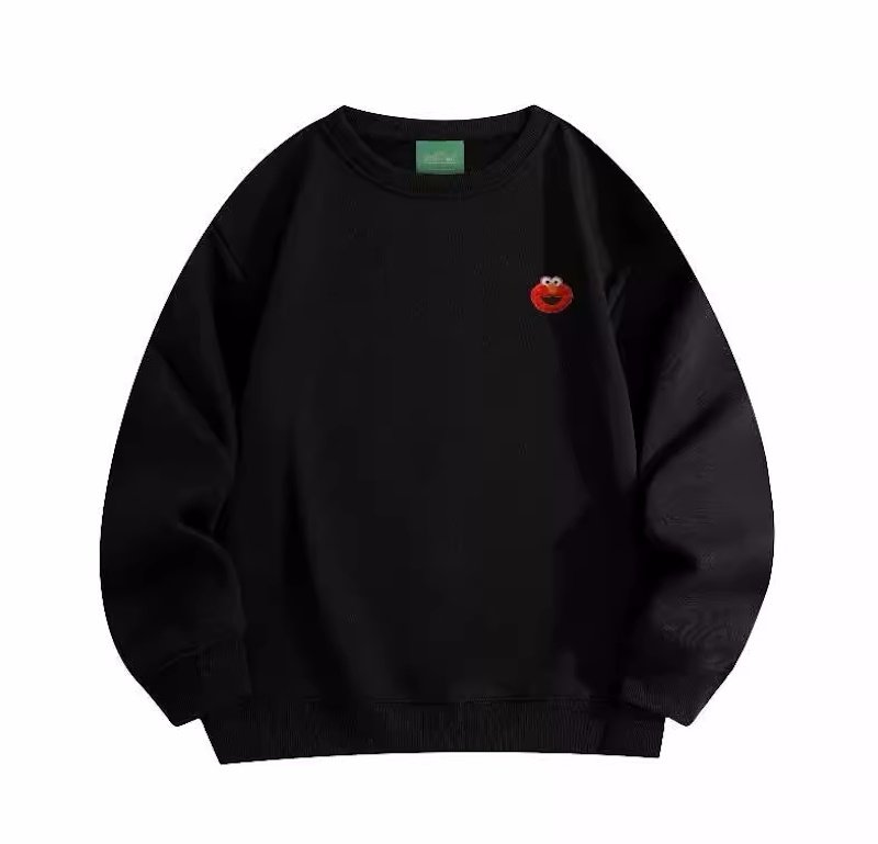 画像2: SESAME STREET One point  round neck sweat shirt ユニセックス 男女兼用 セサミーストリートワンポイントプリント スウェット トレーナー (2)