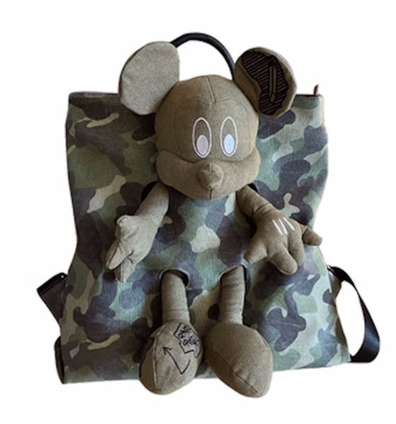 画像1: Woman’s Mickey x Camouflage Mickey x Black Backpack tote shoulder bag　ミッキー×迷彩 ミッキー×ブラック バックパック トートショルダーバッグ (1)