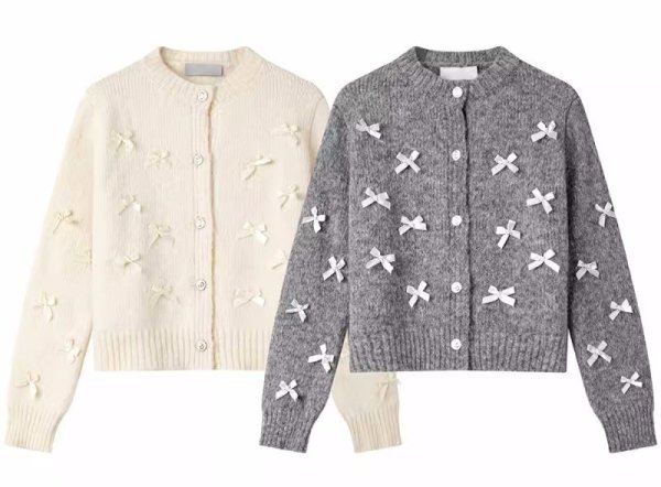 画像8: Sugar ribbon cardigan TOP Sweater　シュガーリボンカーディガンロングスリーブニットセーターニット (8)