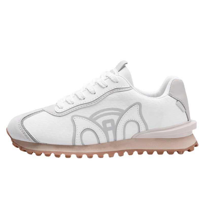 画像2: One point leather & canvas lace up sneakers shoes 男女兼用 ユニセックスワンポイントレザー＆キャンバスレースアップレザースニーカーシューズ (2)