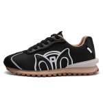 画像3: One point leather & canvas lace up sneakers shoes 男女兼用 ユニセックスワンポイントレザー＆キャンバスレースアップレザースニーカーシューズ (3)