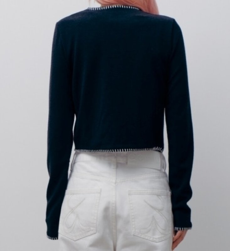 画像7: CUT OUT LONG SLEEVE KNIT TOP Sweater　カットアウトロングスリーブニットプルオーバーセーター (7)