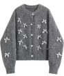 画像9: Sugar ribbon cardigan TOP Sweater　シュガーリボンカーディガンロングスリーブニットセーターニット (9)