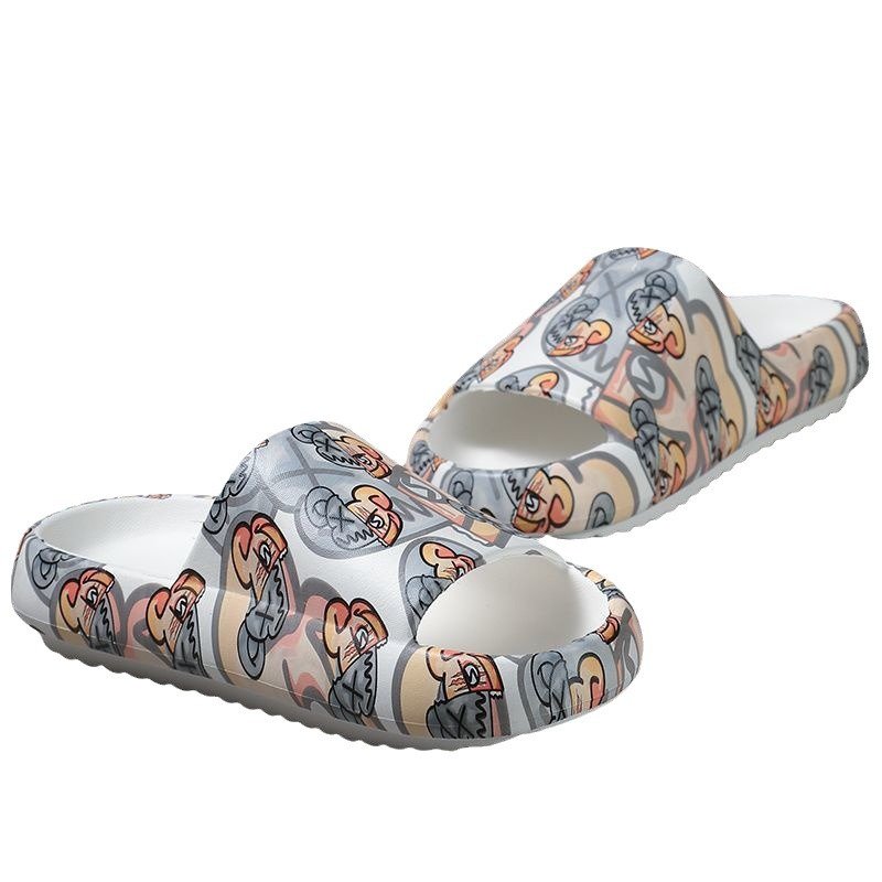 画像2:  Unisex  Half kaws Flat Sandals slippers Sneakers  男女兼用ハーフカウズkawsサンダルシャワーサンダル ビーチサンダル シューズ (2)