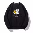 画像2: men and women round neck Funky Panda x Smile Sweat Shirts ユニセックス男女兼用 ファンキーパンダ×スマイルプリントスウェット  トレーナー (2)