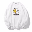 画像1: men and women round neck Funky Panda x Smile Sweat Shirts ユニセックス男女兼用 ファンキーパンダ×スマイルプリントスウェット  トレーナー (1)