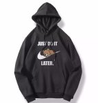 画像1: men and women sleeping bear×JUST DO IT LATER hoodie Sweat  ユニセックス男女兼用 スリーピングベア フーディ プリントスウェット  トレーナー (1)