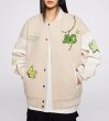 画像5: Flower & Butterfly embroidery baseball jacket stadium jacket baseball uniform jacket blouson  ユニセックス 男女兼用刺繍フラワー＆バタフライスタジアムジャンパー ダウンジャケット スタジャン MA-1 ボンバー ジャケット ブルゾン (5)