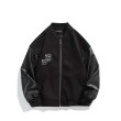 画像2: with letters printed all over the back jacket baseball jacket stadium jacket baseball uniform jacket blouson  ユニセックス 男女兼用バックレタープリントスタジアムジャンパー ダウンジャケット スタジャン MA-1 ボンバー ジャケット ブルゾン (2)