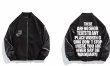 画像3: with letters printed all over the back jacket baseball jacket stadium jacket baseball uniform jacket blouson  ユニセックス 男女兼用バックレタープリントスタジアムジャンパー ダウンジャケット スタジャン MA-1 ボンバー ジャケット ブルゾン (3)