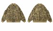画像4: camouflage work jacket MA1　ユニセックス 男女兼用迷彩カモフラージュワークジャケットMA1 ブルゾンスタジャン　 (4)