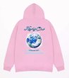 画像2: earth print hooded Sweat Shirts 即納ユニセックス男女兼用 地球アースプリントフーディパーカースウェット  トレーナー (2)