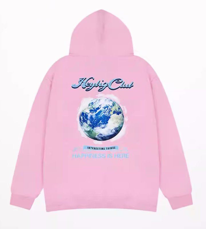 画像2: earth print hooded Sweat Shirts ユニセックス男女兼用 地球アースプリントフーディパーカースウェット  トレーナー (2)