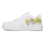 画像1: graphic print leather  lace up sneakers shoes 男女兼用 ユニセックスレザーグラフィックプリントローカットレースアップスニーカーシューズ (1)