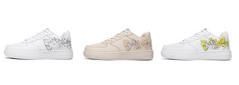 画像5: graphic print leather  lace up sneakers shoes 男女兼用 ユニセックスレザーグラフィックプリントローカットレースアップスニーカーシューズ (5)