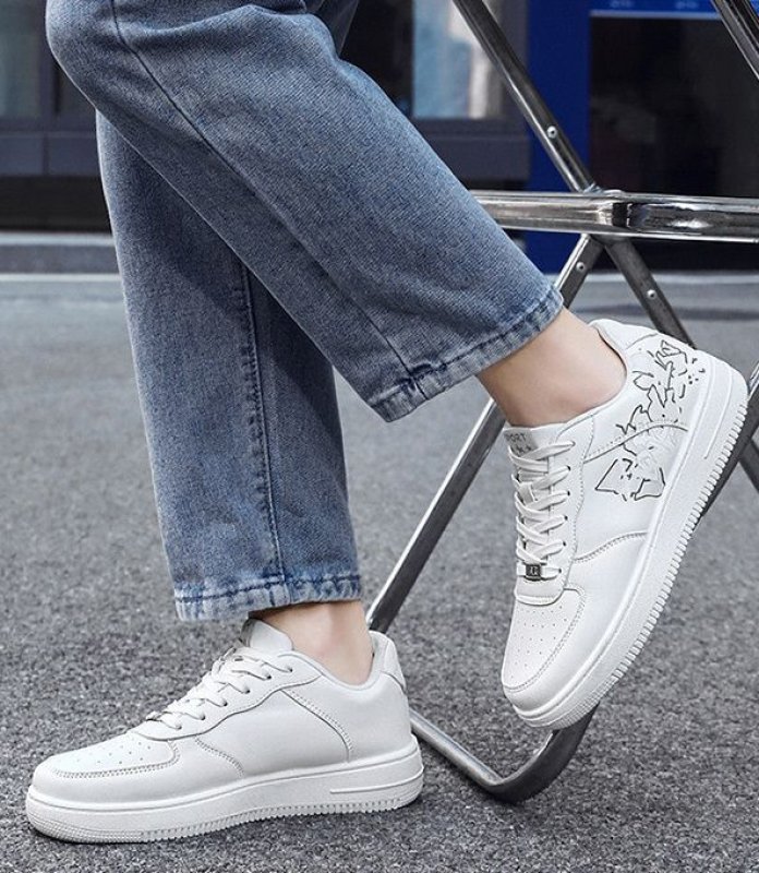 画像6: graphic print leather  lace up sneakers shoes 男女兼用 ユニセックスレザーグラフィックプリントローカットレースアップスニーカーシューズ (6)