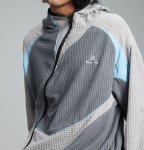 画像5: men's outdoor mountain tire pattern irregular zipper design jacket　ユニセックス 男女兼用アマウンテンタイヤパターンジップフーディパーカージャケット (5)