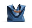画像5: Woman’s  Triangle Leather Bucket Tote Shoulder Bag トライアングル本革レザートートショルダーバッグ (5)