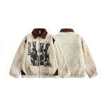 画像3:  doberman dog print G Jean jacket blouson  ユニセックス 男女兼用ドーベルマン犬プリント Gジャジャケットジャンパー スタジャン  (3)