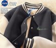 画像4: NASA joint baseball jacket stadium jacket baseball uniform jacket blouson  ユニセックス 男女兼用NASAナサジョイント内ボア起毛スタジアムジャンパー ダウンジャケット スタジャン MA-1 ボンバー ジャケット ブルゾン (4)