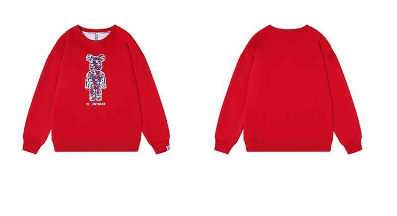 画像8: violent bear×space×bearbrick sweatshirt   ユニセックス男女兼用biolent bear×宇宙×ベアブリックプリントスウェット  トレーナー (8)