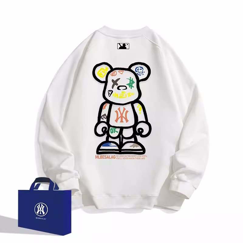 画像4: KAWS×NY print sweatshirt   ユニセックス男女兼用カウズベアブリック×NYプリントスウェット  トレーナー (4)