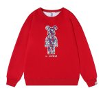 画像4: violent bear×space×bearbrick sweatshirt  　ユニセックス男女兼用biolent bear×宇宙×ベアブリックプリントスウェット  トレーナー (4)