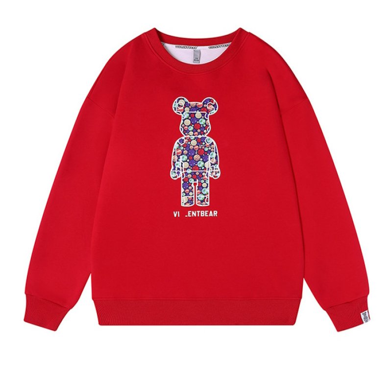 画像4: violent bear×space×bearbrick sweatshirt   ユニセックス男女兼用biolent bear×宇宙×ベアブリックプリントスウェット  トレーナー (4)