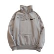 画像2: New 24 Broken swooshy Zip-up Stand Collar Sweat  Sweatshirts ブロークン スウォッシュ ジップアップ　スタンドカラー　スウェット　パーカー 男女兼用 ユニセックス (2)