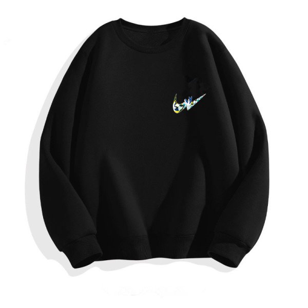 画像1: Unisex Ukiyoe swoosh x Whale Print Sweat Shirt ユニセックス 男女兼用 ワンポイント浮世絵×クジラプリント スウェットトレーナー (1)