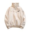 画像3: New 24 Broken swooshy Zip-up Stand Collar Sweat  Sweatshirts ブロークン スウォッシュ ジップアップ　スタンドカラー　スウェット　パーカー 男女兼用 ユニセックス (3)