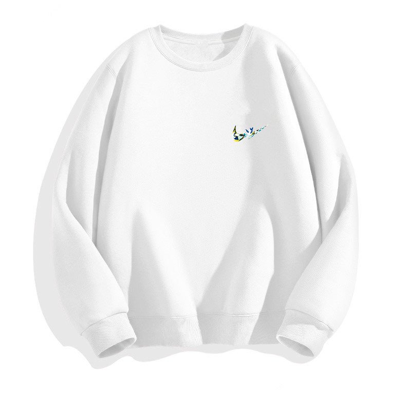 画像2: Unisex Ukiyoe swoosh x Whale Print Sweat Shirt ユニセックス 男女兼用 ワンポイント浮世絵×クジラプリント スウェットトレーナー (2)