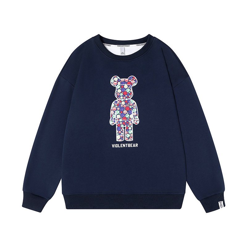 画像3: violent bear×space×bearbrick sweatshirt   ユニセックス男女兼用biolent bear×宇宙×ベアブリックプリントスウェット  トレーナー (3)