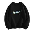 画像2: Unisex Ukiyoe swoosh x Whale Print Sweat Shirt ユニセックス 男女兼用 浮世絵×クジラプリント スウェットトレーナー (2)