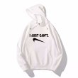 画像2: I Just Cant spoof  sweatshirt hooded sweatshirt 　ユニセックス男女兼用 I Just Cantパロディープリントフーディパーカースウェット  トレーナー (2)