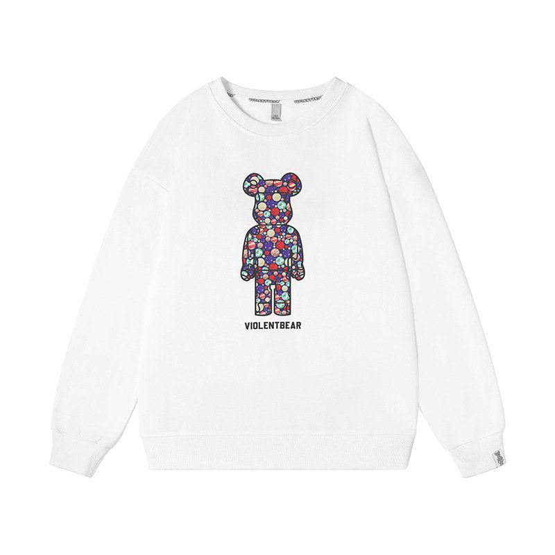 画像2: violent bear×space×bearbrick sweatshirt   ユニセックス男女兼用biolent bear×宇宙×ベアブリックプリントスウェット  トレーナー (2)