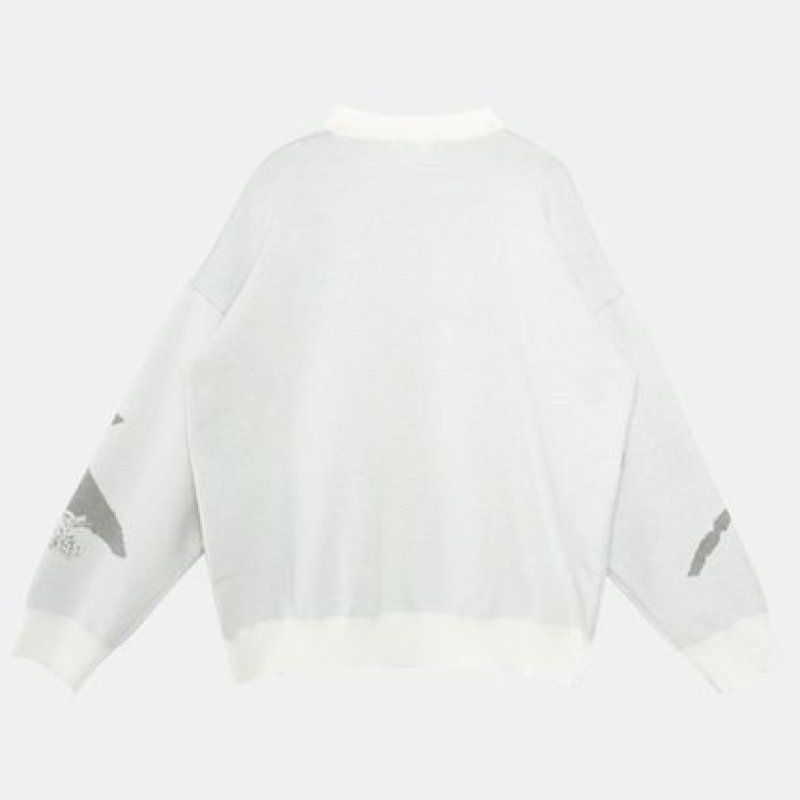 画像5: Unisex jacquard street personality round neck sweater ユニセックス 男女兼用ジャガード編み込みストリートラウンドネックセーター ニット (5)