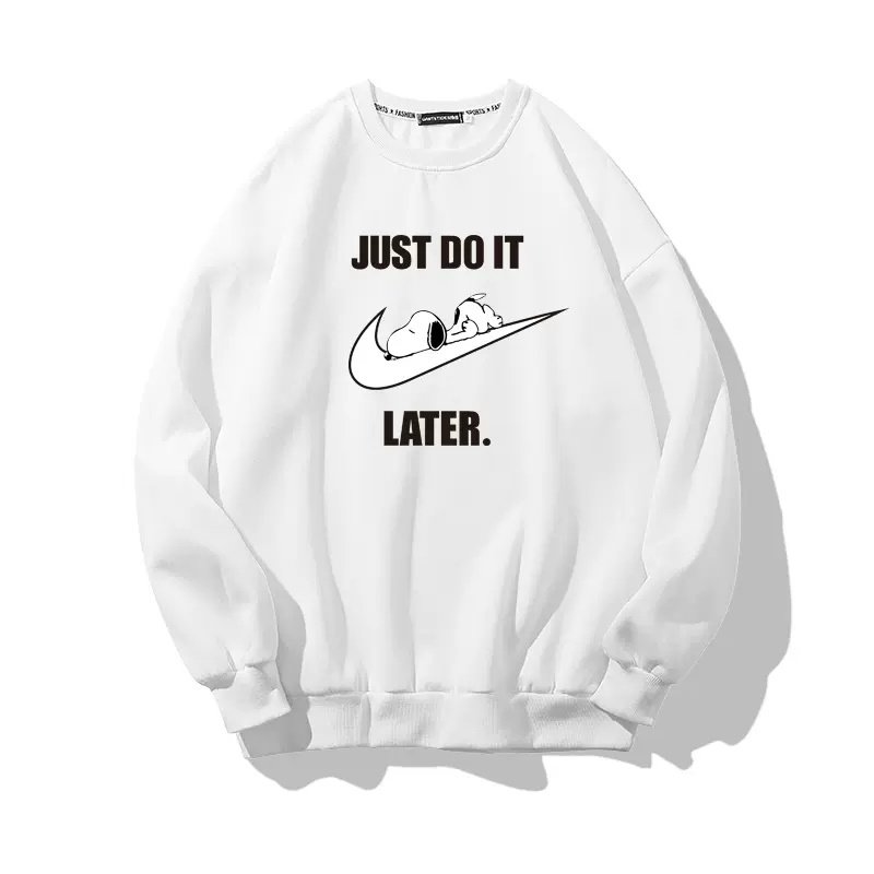 画像3: 24 JUST DO IT LATER x Snoopy sweatshirt ユニセックス男女兼用 NASA×JUST DO IT LATER× スヌーピー スウェットトレーナー  (3)