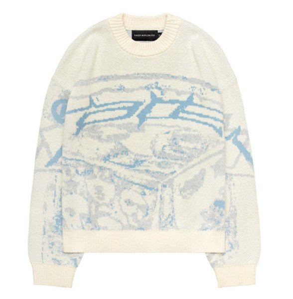 画像1: Unisex jacquard street personality round neck sweater ユニセックス 男女兼用ジャガード編み込みストリートラウンドネックセーター　ニット (1)