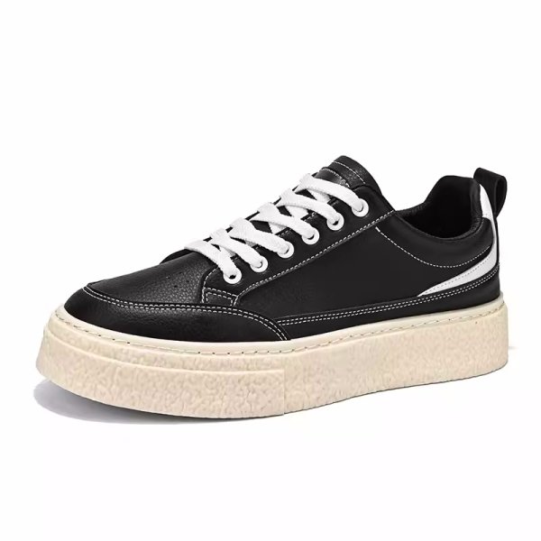 画像1: unisex platform wingtip lace-up sneakers  shoes 男女兼用 ユニセックスウイングチップレザーレースアッププラットフォームスニーカーシューズ (1)